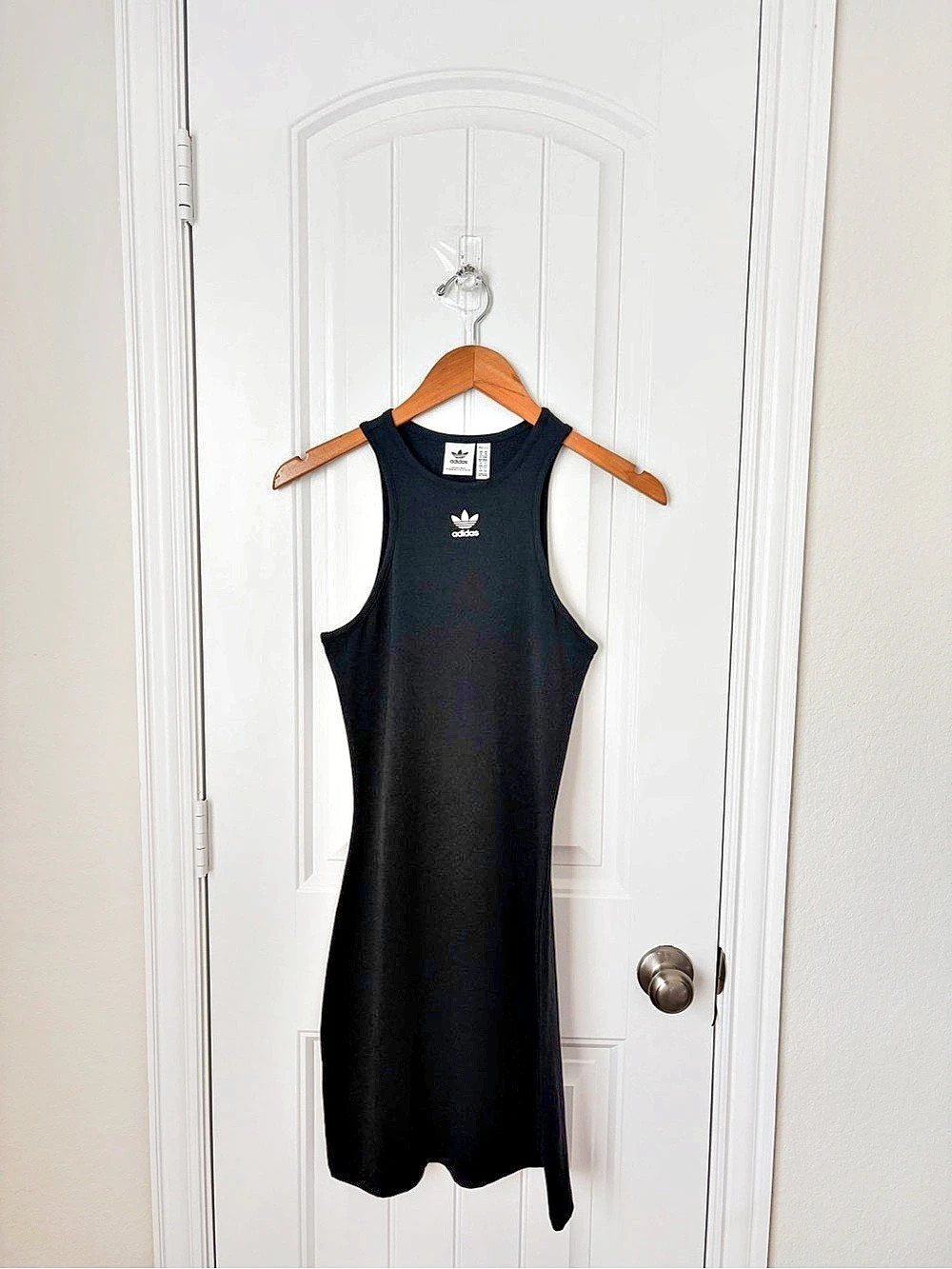 Adidas Originals Adicolor Essentials Tank Dress Black White Size Medium